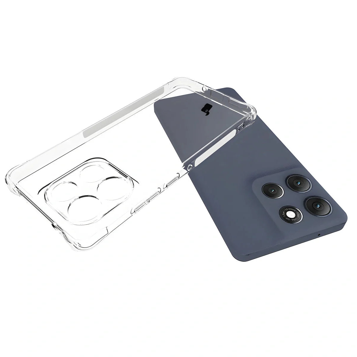 Flexible Handyhülle für Motorola Moto G86 Power 5G, Bizon Case Salpa, Transparent