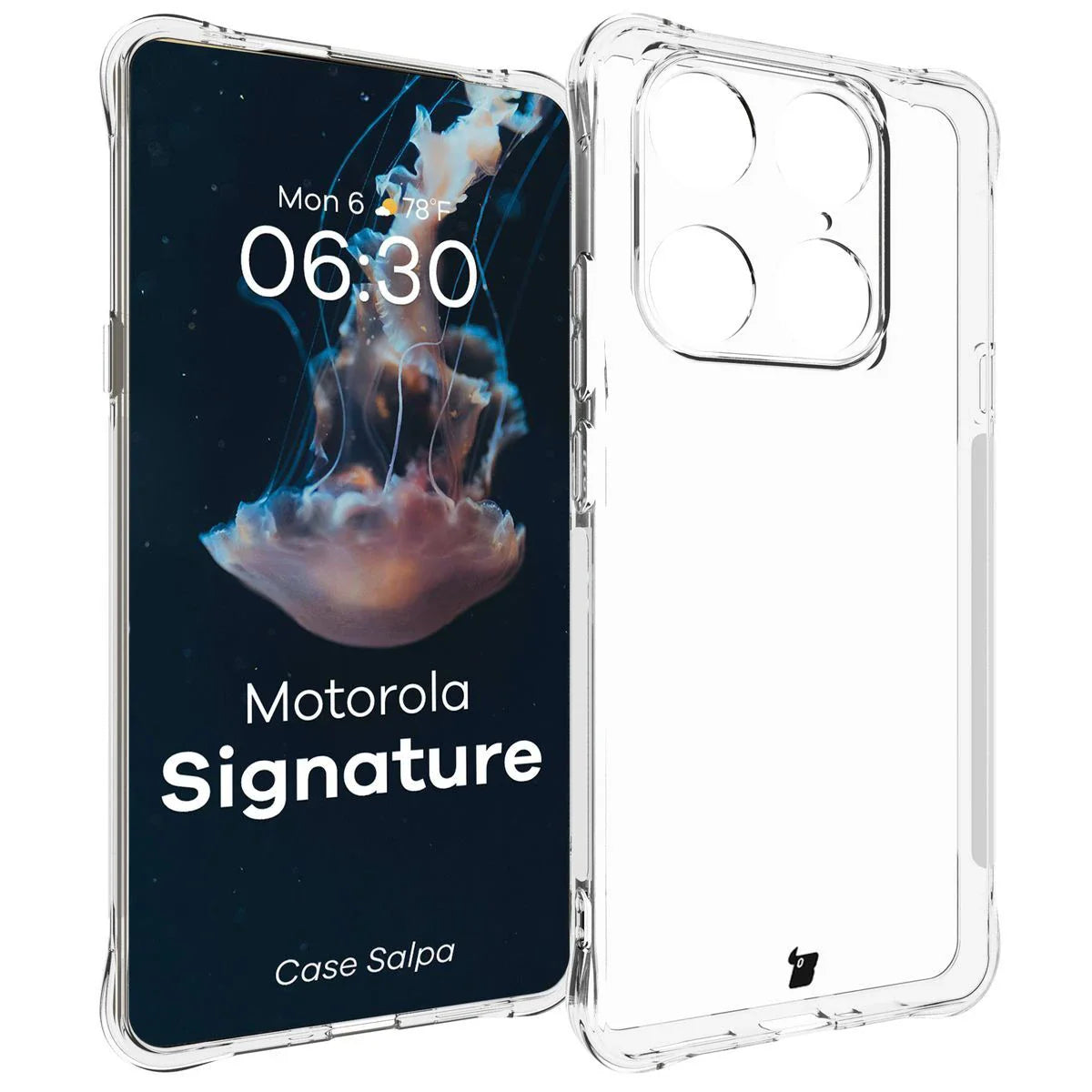 Flexible Handyhülle für Motorola Signature, Bizon Case Salpa, Transparent