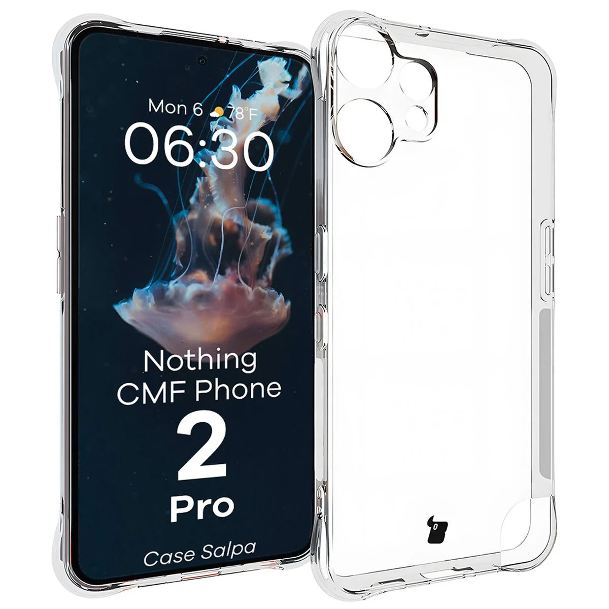 Flexible Handyhülle für Nothing CMF Phone 2 Pro, Bizon Case Salpa, Transparent