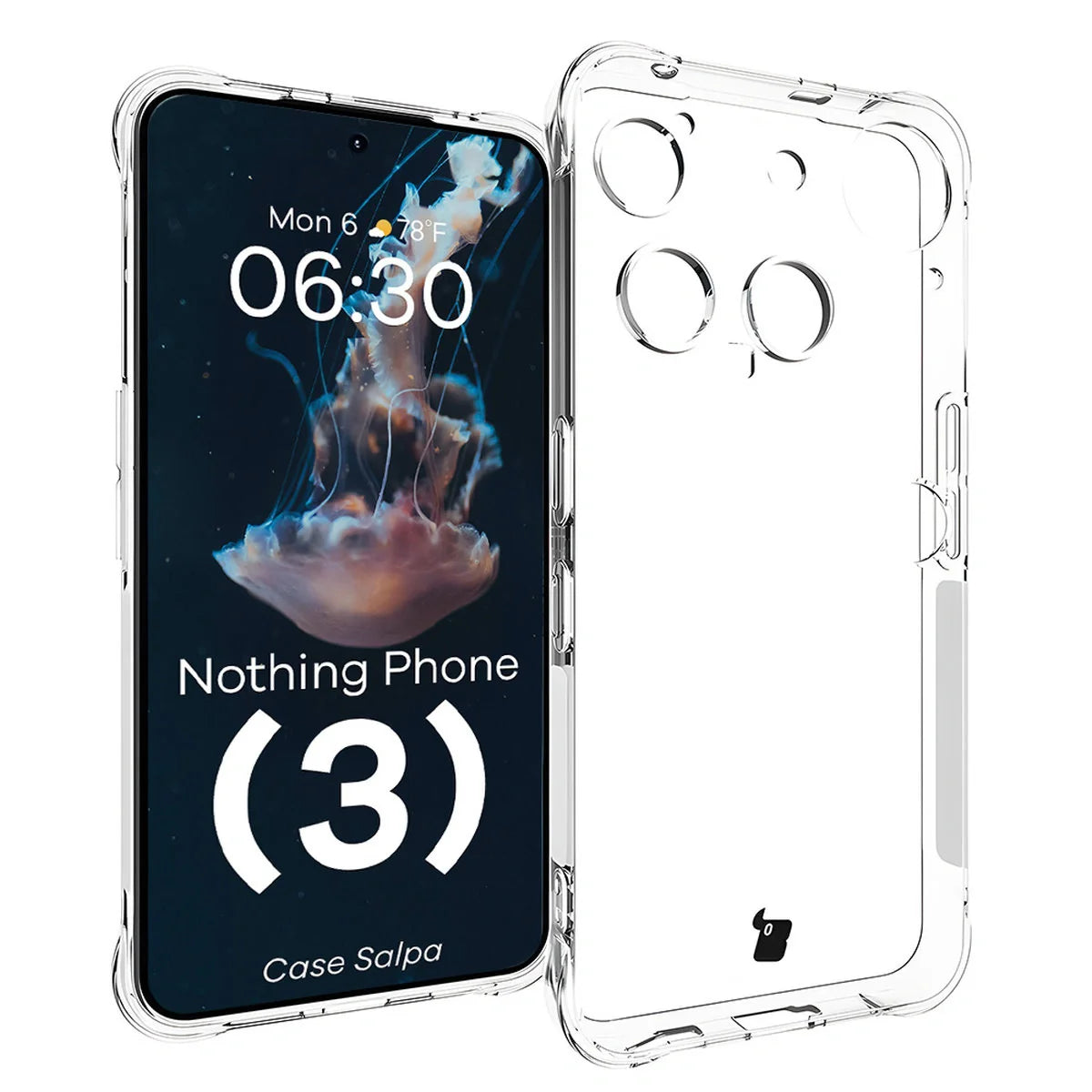 Flexible Handyhülle für Nothing Phone (3), Bizon Case Salpa, Transparent