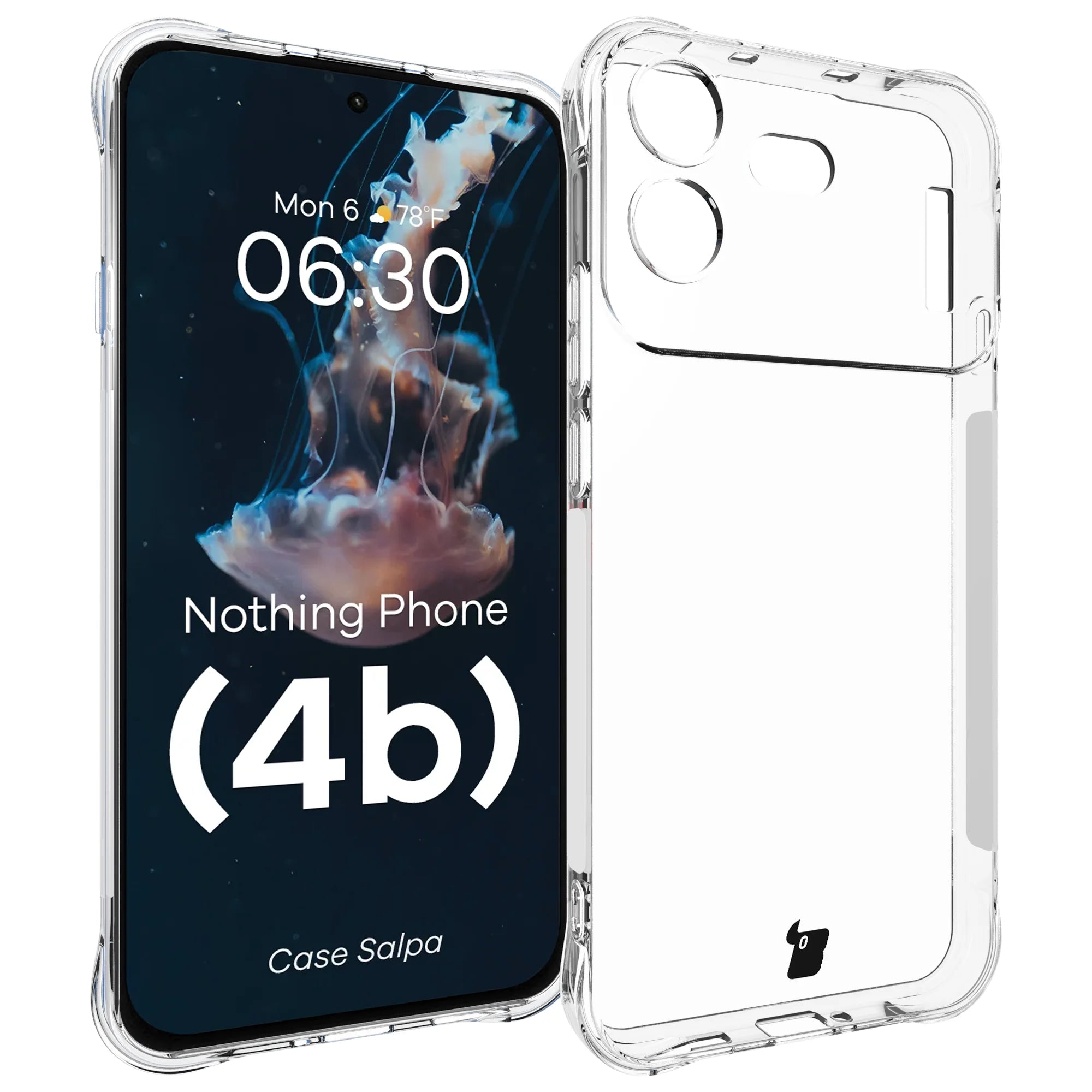 Flexible Handyhülle für Nothing Phone (4b), Bizon Case Salpa, Transparent