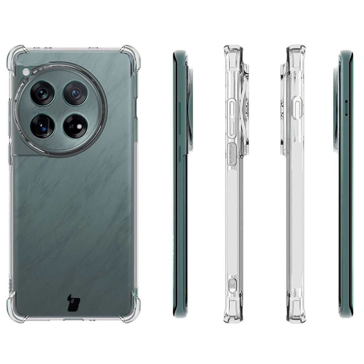 Flexible Schutzhülle für OnePlus 12, Bizon Case Salpa, Transparent