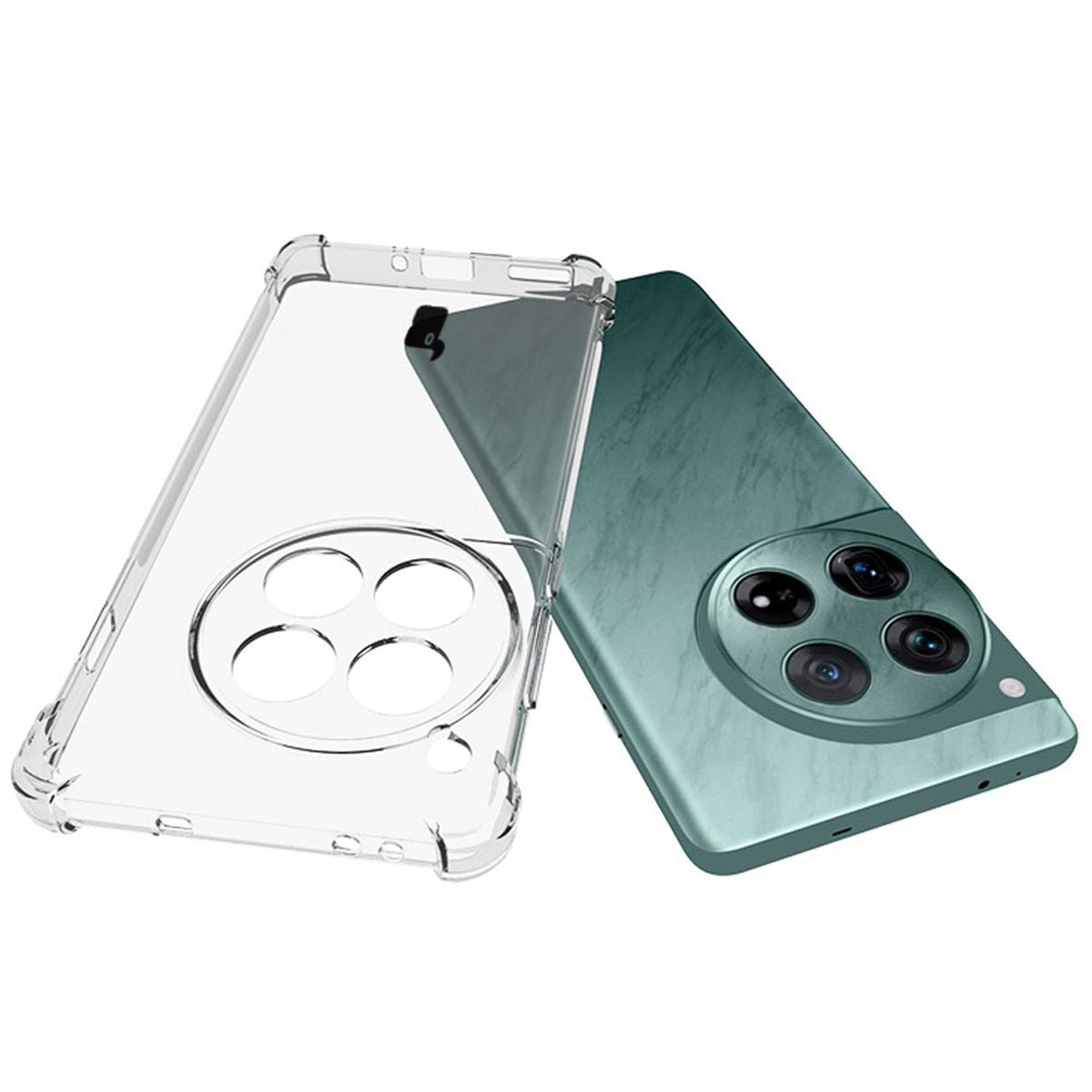 Flexible Schutzhülle für OnePlus 12, Bizon Case Salpa, Transparent