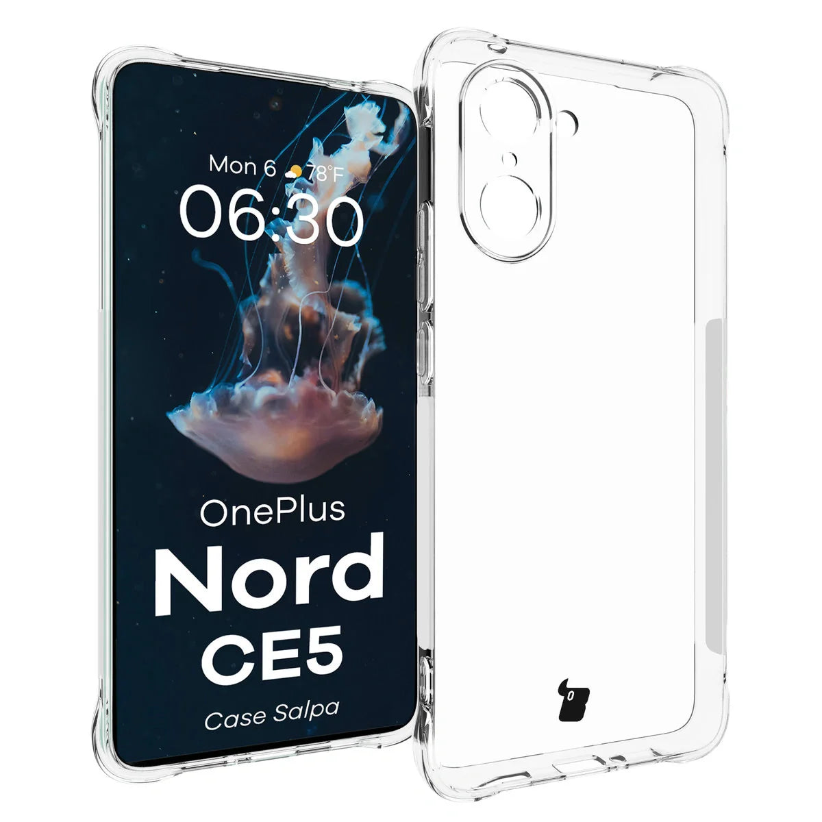 Flexible Handyhülle für OnePlus Nord CE5 5G, Bizon Case Salpa, Transparent
