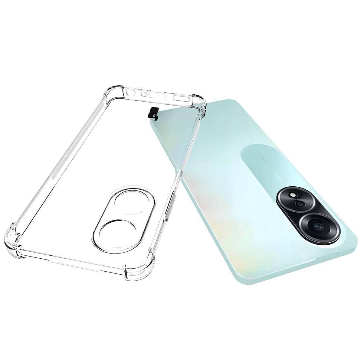 Flexible Schutzhülle für Oppo A58 4G, Bizon Case Salpa, Transparent