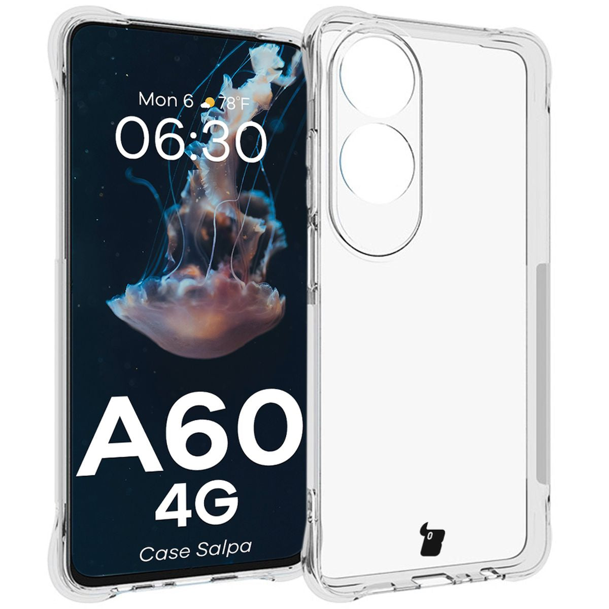 Flexible Handyhülle für Oppo A60 4G, Bizon Case Salpa, Transparent