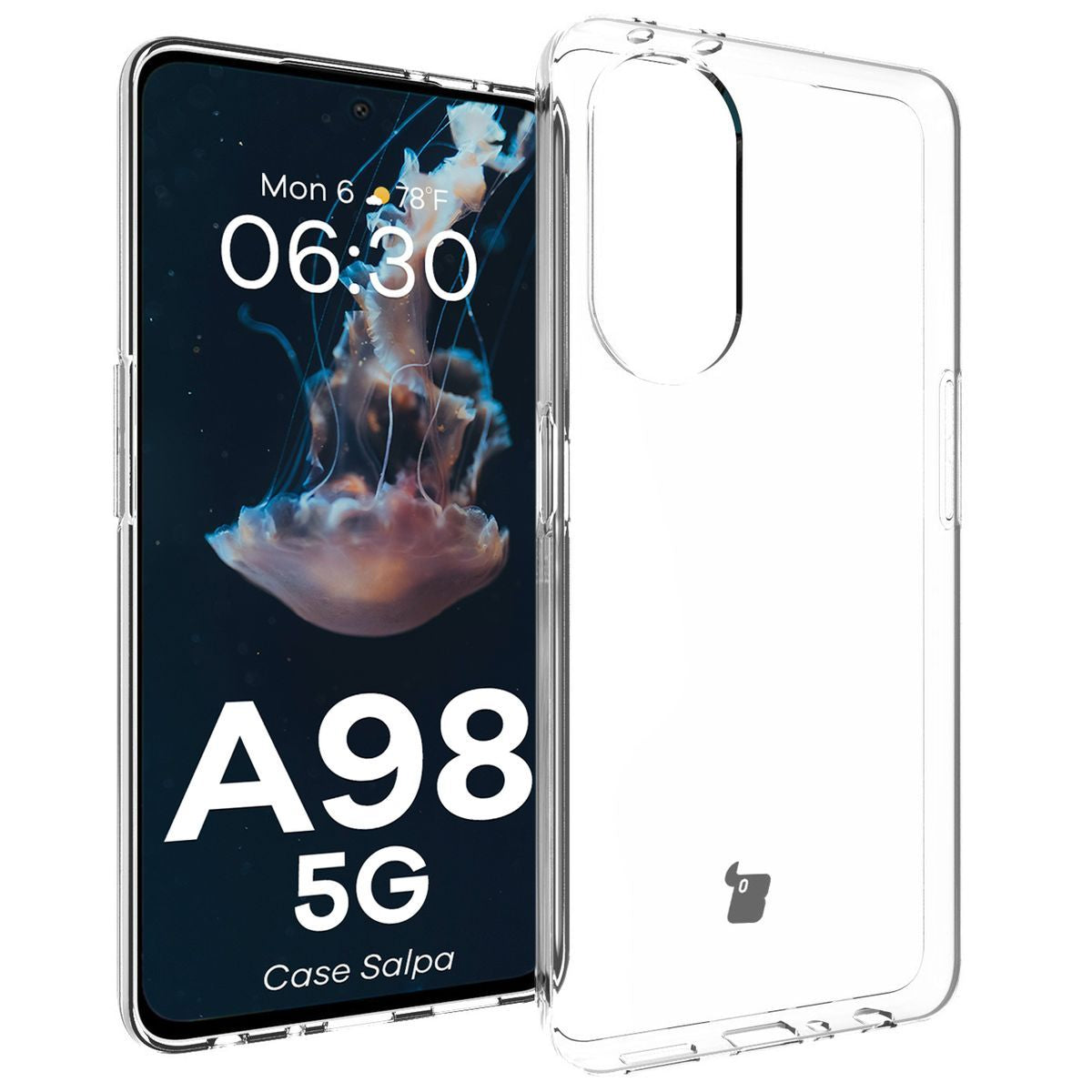 Flexible Schutzhülle für Oppo A98 5G, Bizon Case Salpa, Transparent