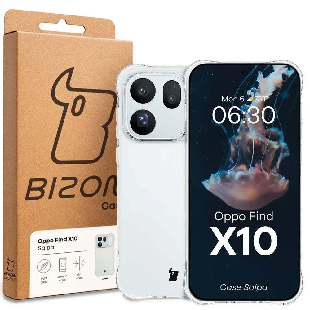 Flexible Handyhülle für OPPO Find X10, Bizon Case Salpa, Transparent (7/7)