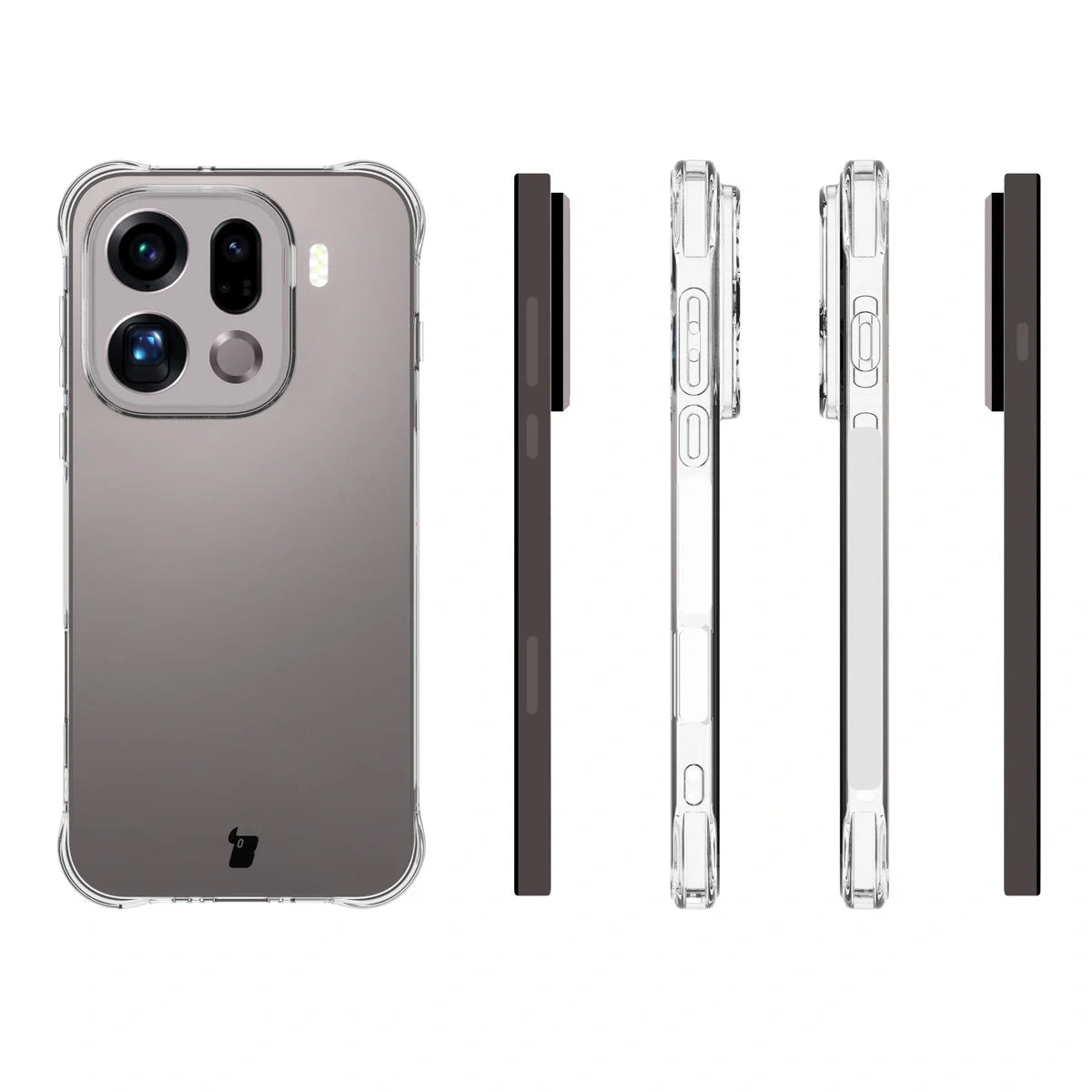 Flexible Handyhülle für Oppo Find X9 Pro, Bizon Case Salpa, Transparent