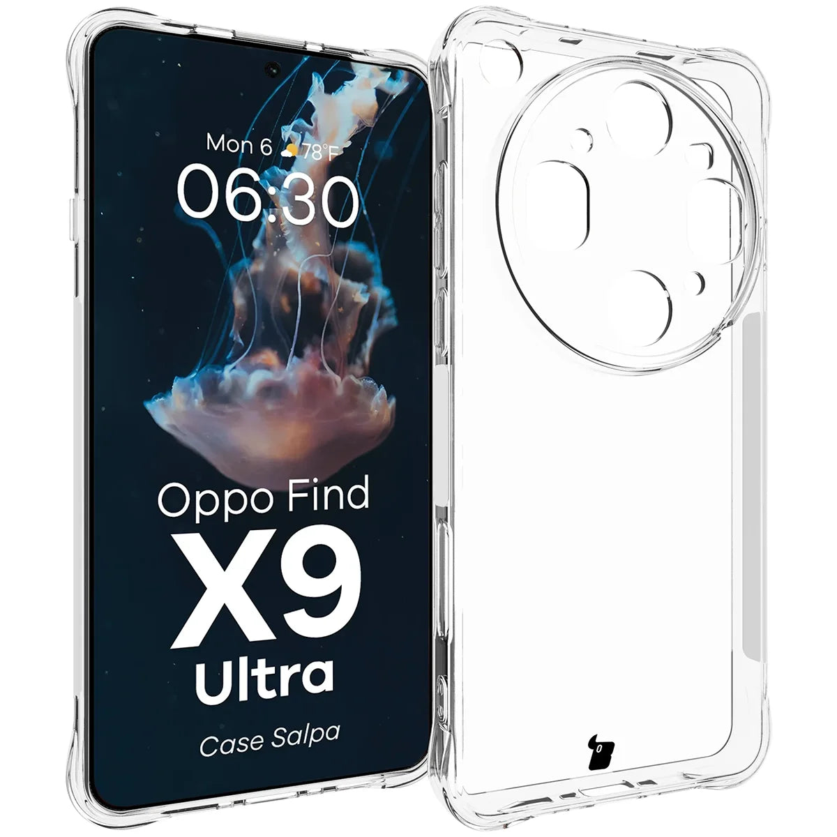 Flexible Handyhülle für Oppo Find X9 Ultra, Bizon Case Salpa, Transparent