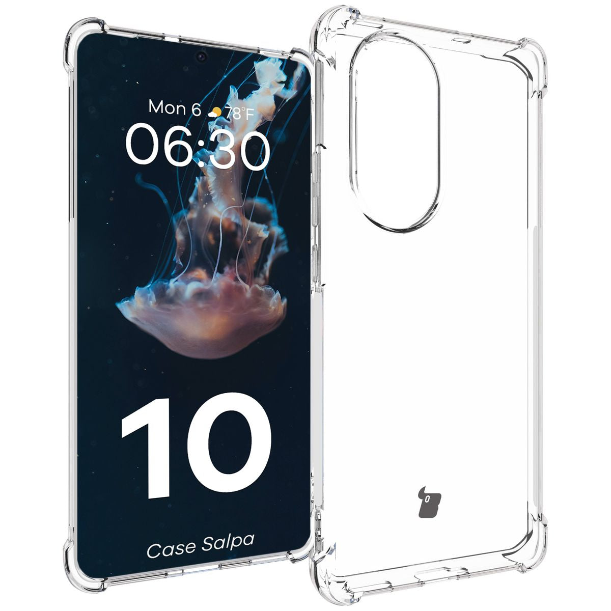 Flexible Schutzhülle für Oppo Reno10, Bizon Case Salpa, Transparent