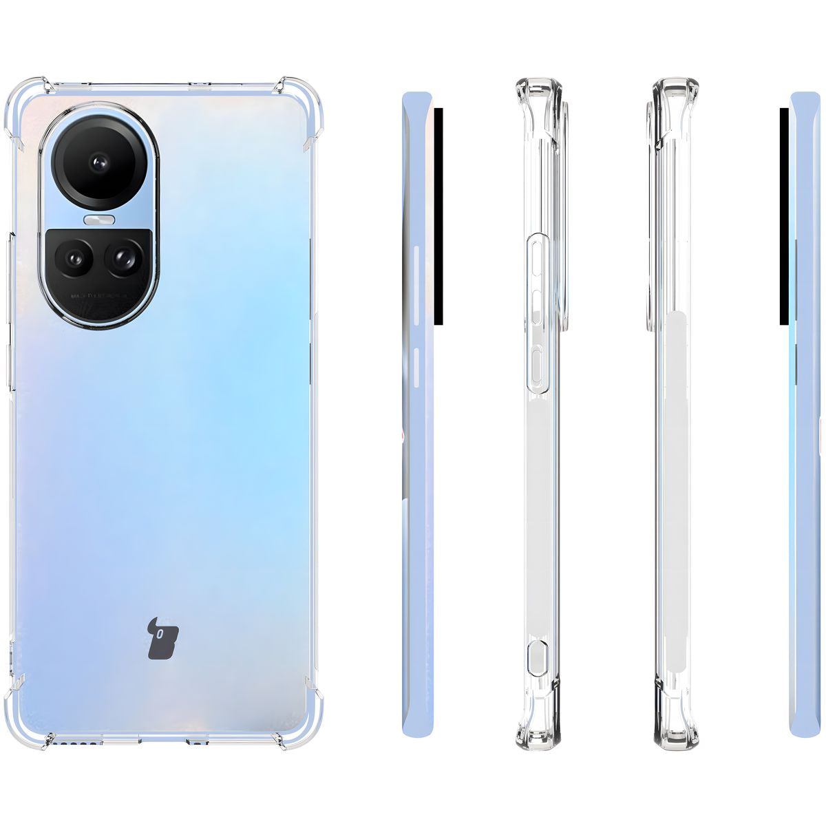 Flexible Schutzhülle für Oppo Reno10, Bizon Case Salpa, Transparent