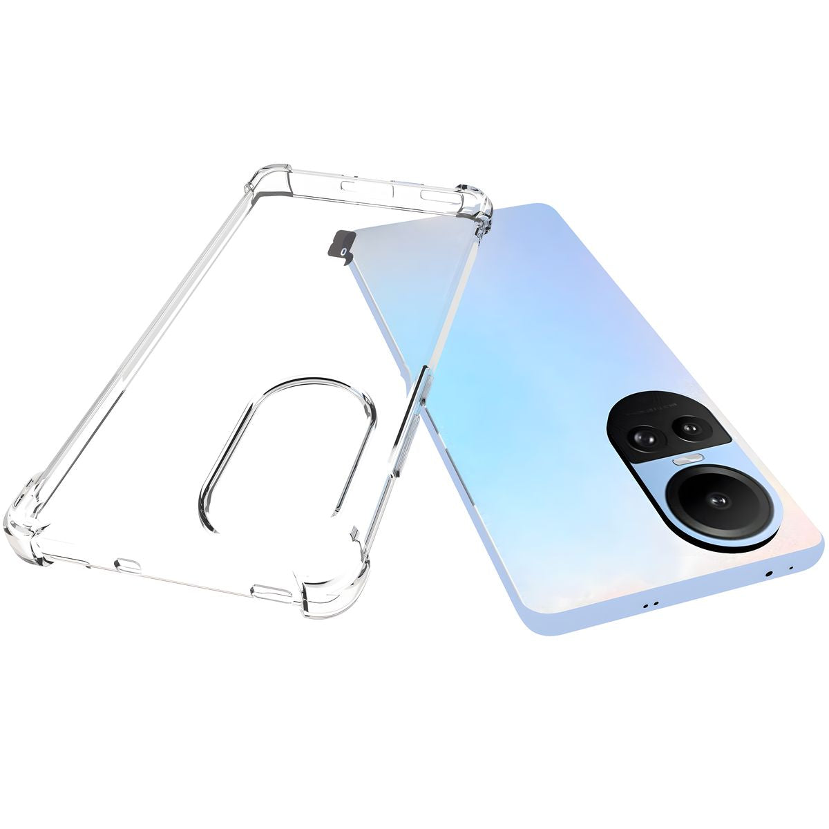 Flexible Schutzhülle für Oppo Reno10, Bizon Case Salpa, Transparent