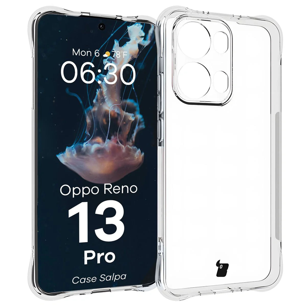 Flexible Handyhülle für Oppo Reno13 Pro, Bizon Case Salpa, Transparent