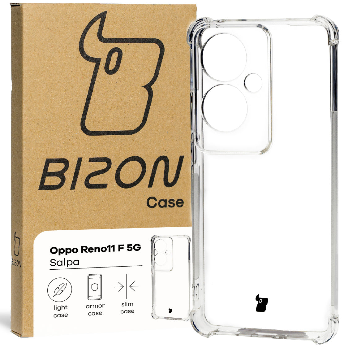 Schutzhülle für Oppo Reno11 F 5G, Bizon Case Salpa, Transparent