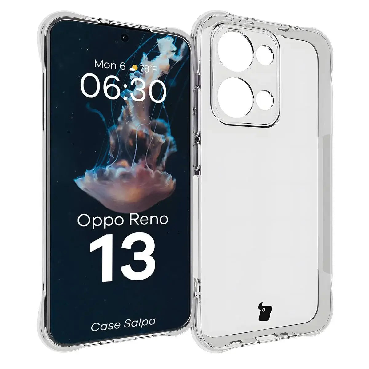 Flexible Handyhülle für Oppo Reno13, Bizon Case Salpa, Transparent