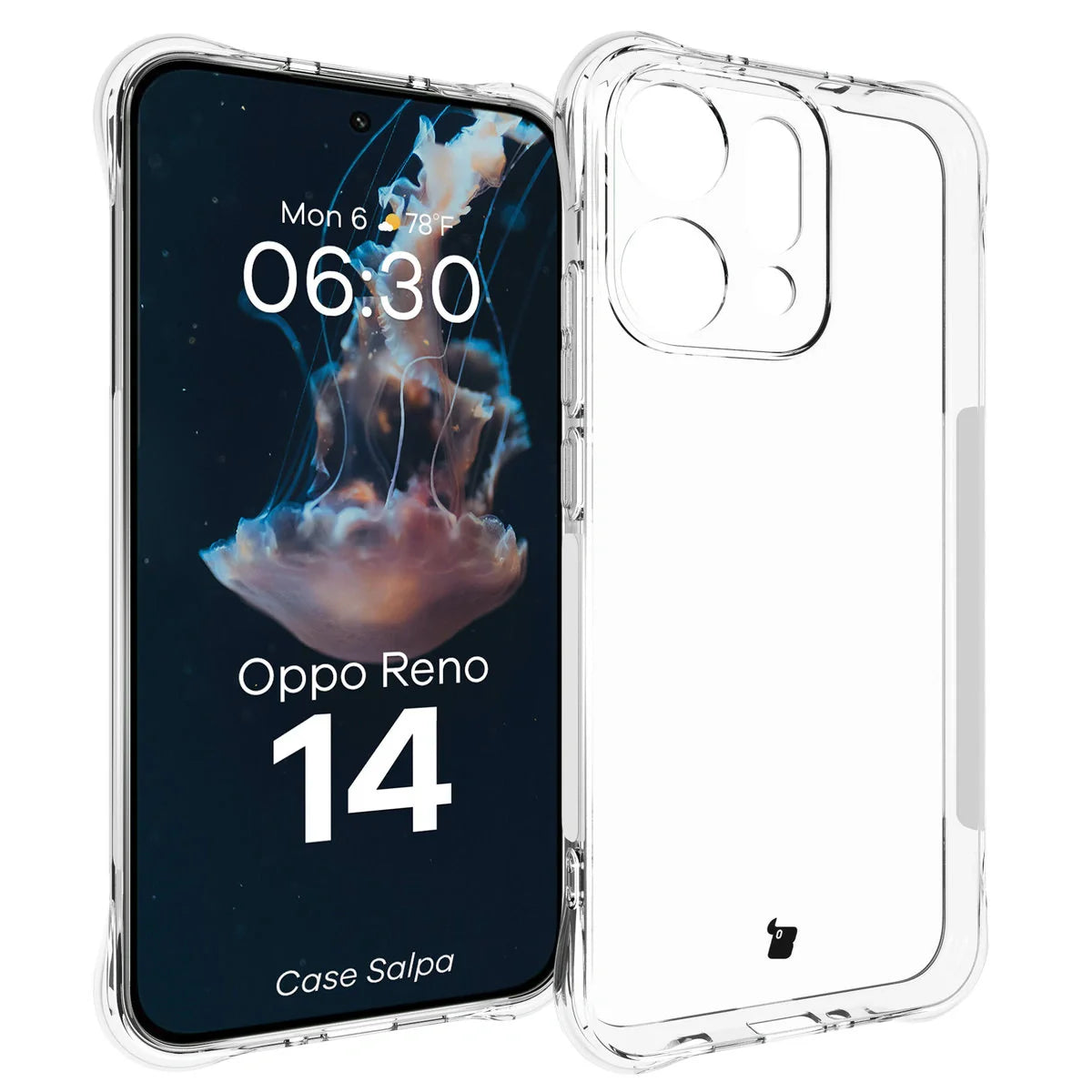 Flexible Handyhülle für Oppo Reno 14, Bizon Case Salpa, Transparent