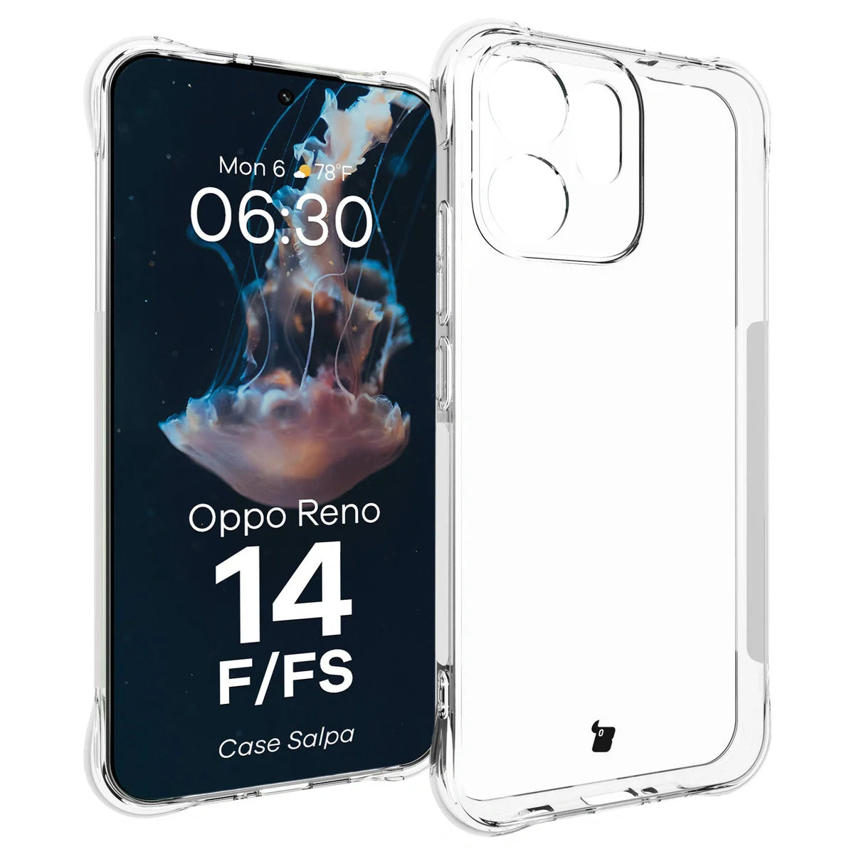 Flexible Handyhülle für Oppo Reno 14 F / 14 FS, Bizon Case Salpa, Transparent