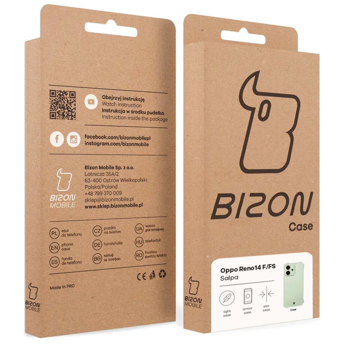 Flexible Handyhülle für Oppo Reno 14 F / 14 FS, Bizon Case Salpa, Transparent
