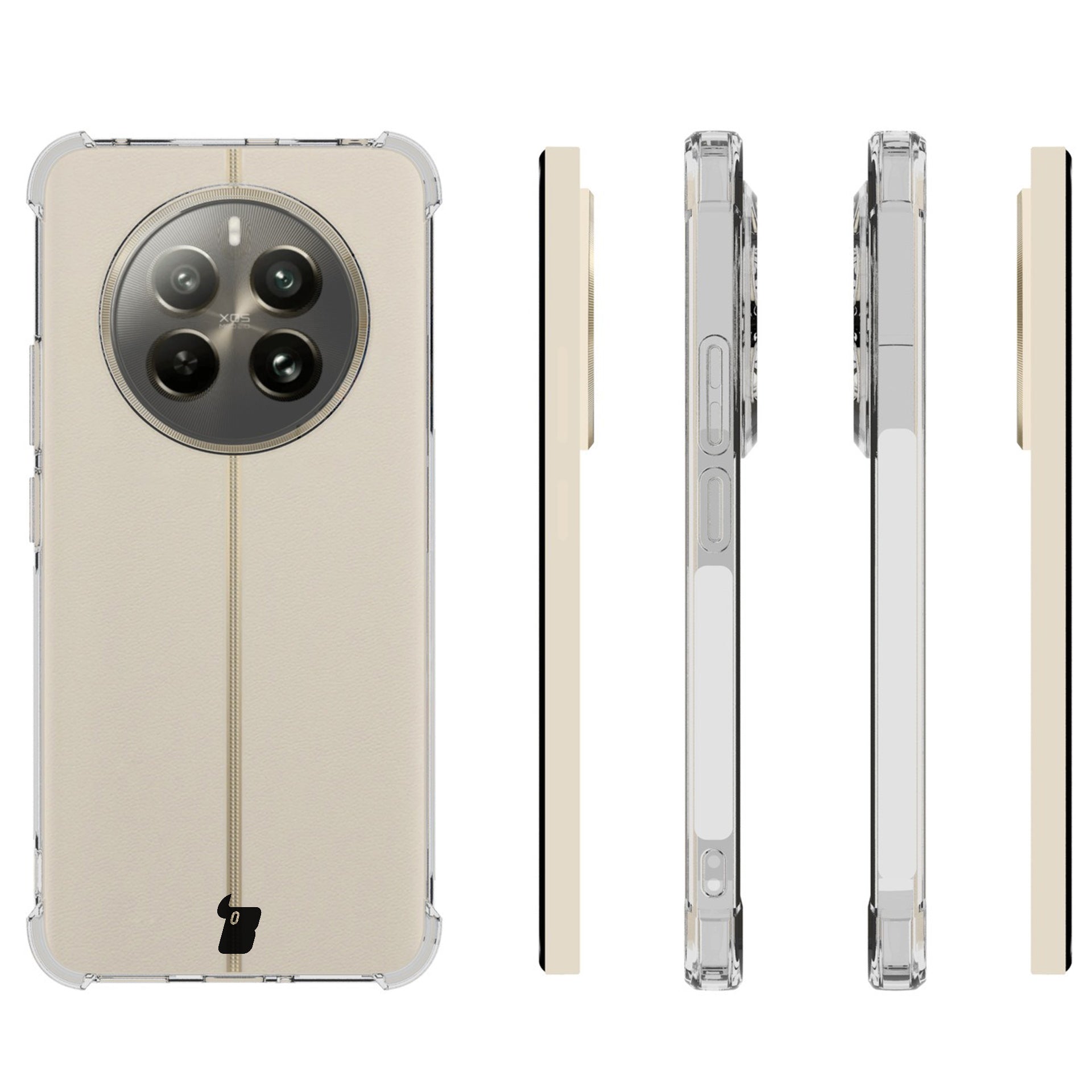 Flexible Handyhülle für Realme 12+, Bizon Case Salpa, Transparent