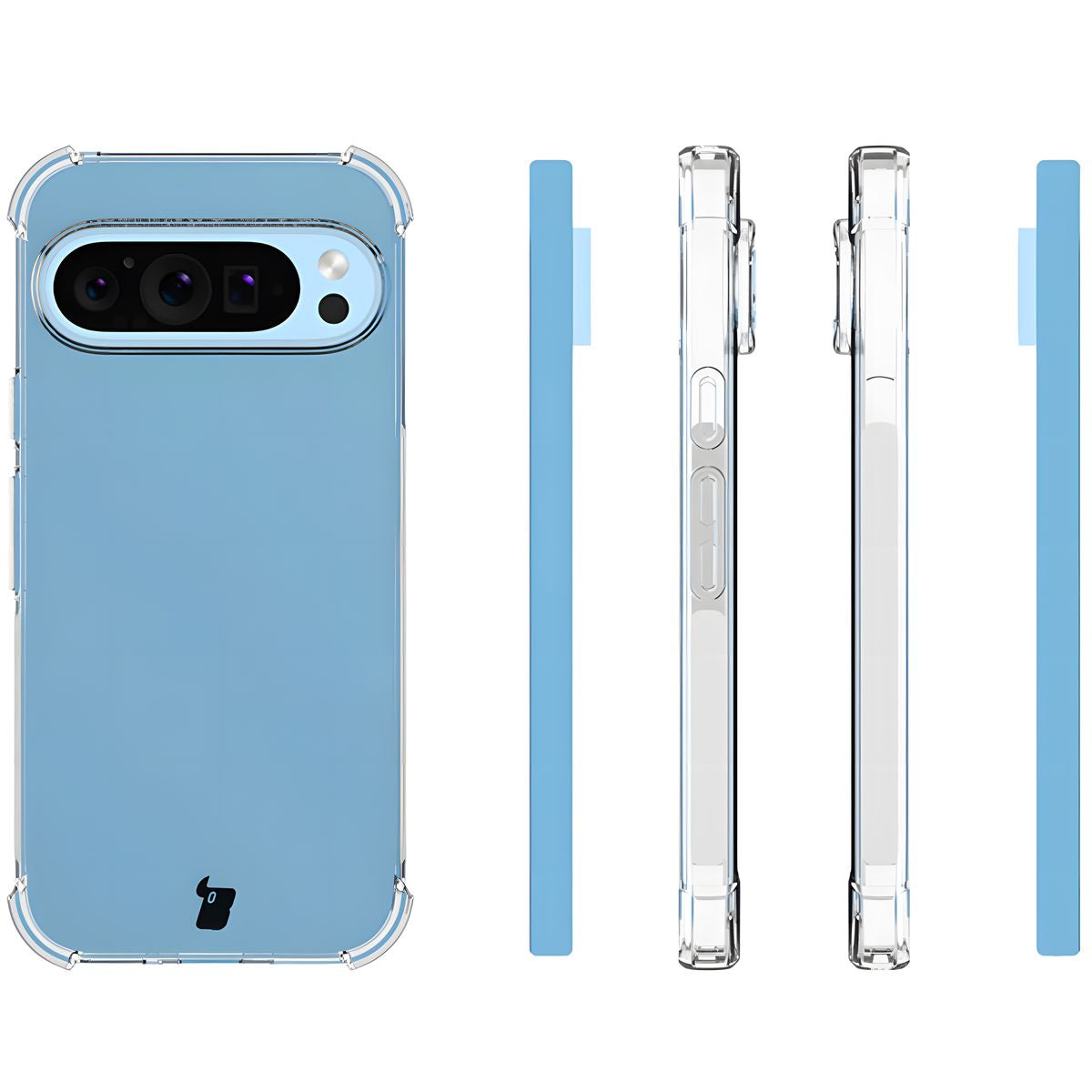 Schutzhülle für Google Pixel 9 / 9 Pro, Bizon Case Salpa, Transparent