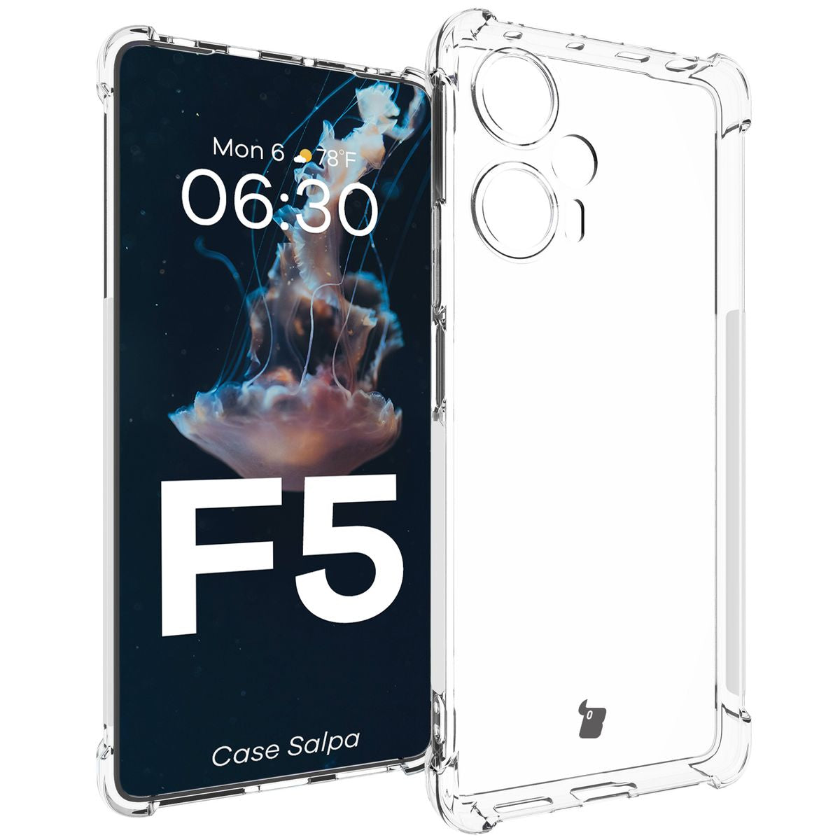 Flexible Schutzhülle für Xiaomi Poco F5, Bizon Case Salpa, Transparent