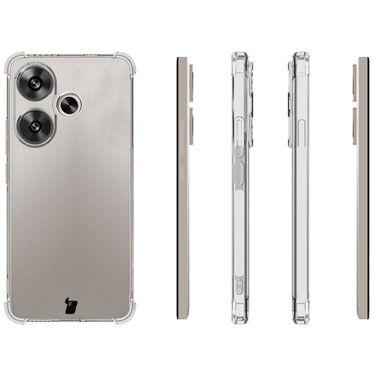 Flexible Handyhülle für Xiaomi Poco F6, Bizon Case Salpa, Transparent