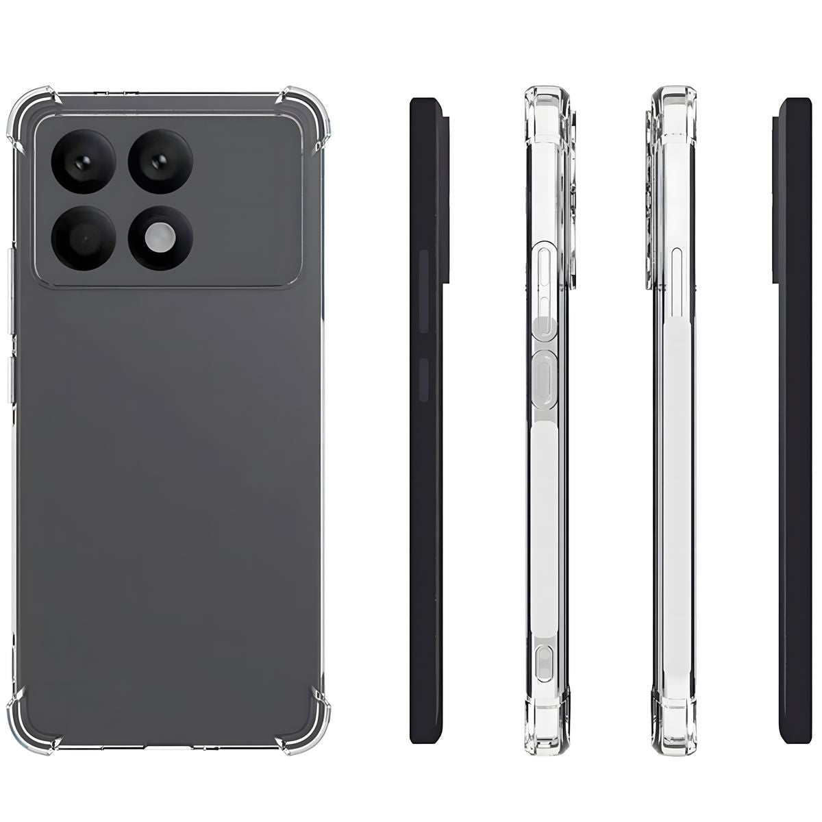 Flexible Handyhülle für Xiaomi Poco F6 Pro, Bizon Case Salpa, Transparent