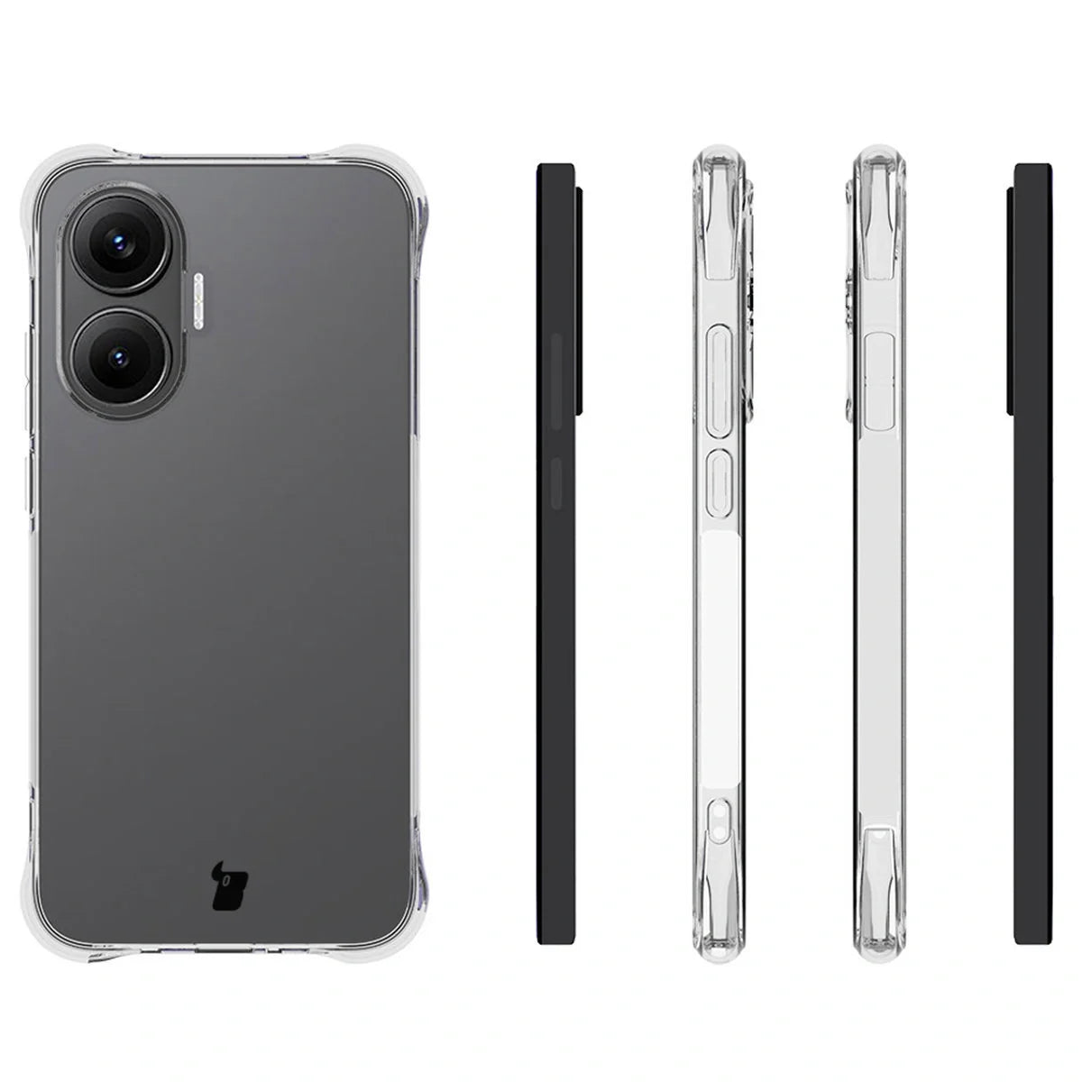 Flexible Handyhülle für Xiaomi POCO F7, Bizon Case Salpa, Transparent