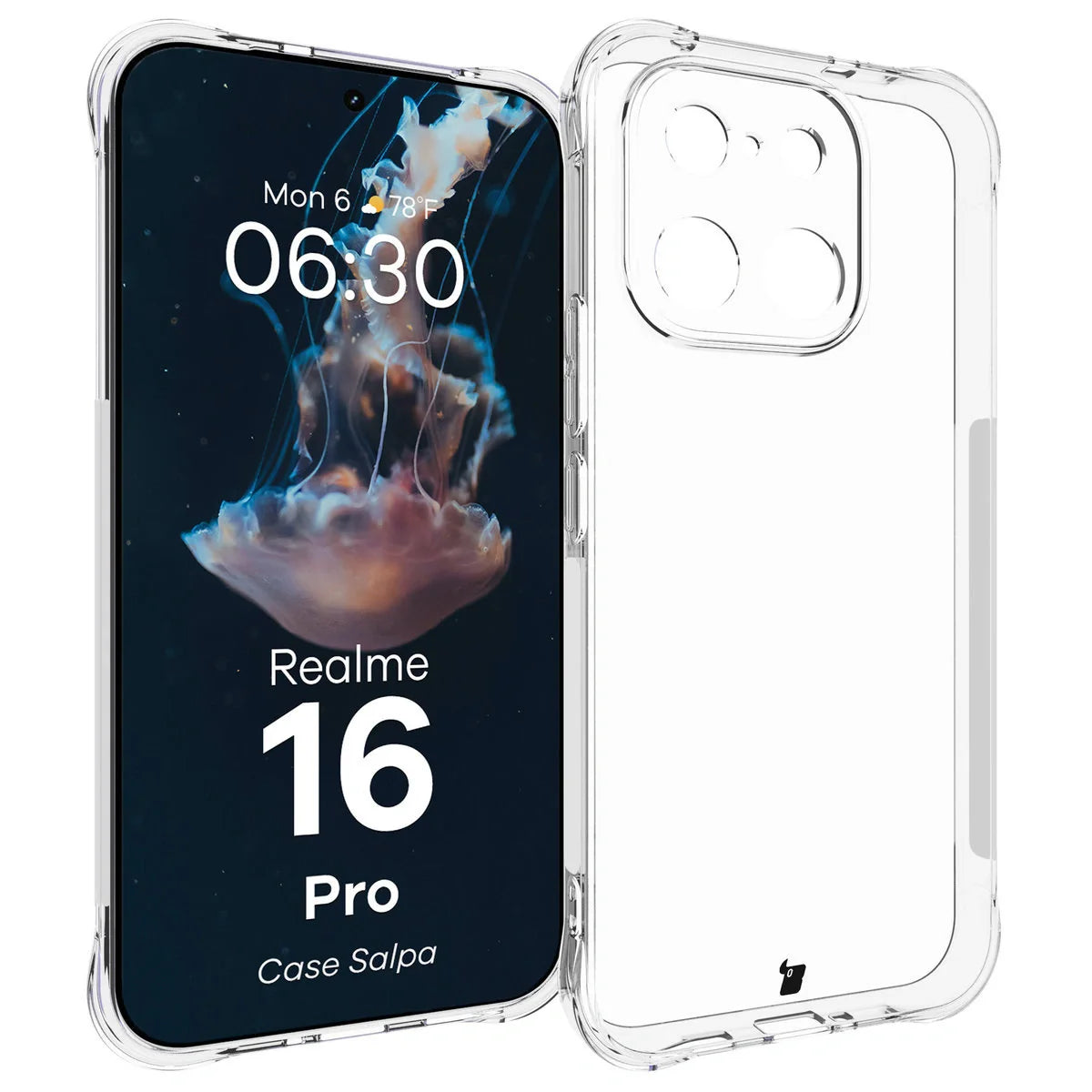 Flexible Handyhülle für Realme 16 Pro 5G, Bizon Case Salpa, Transparent