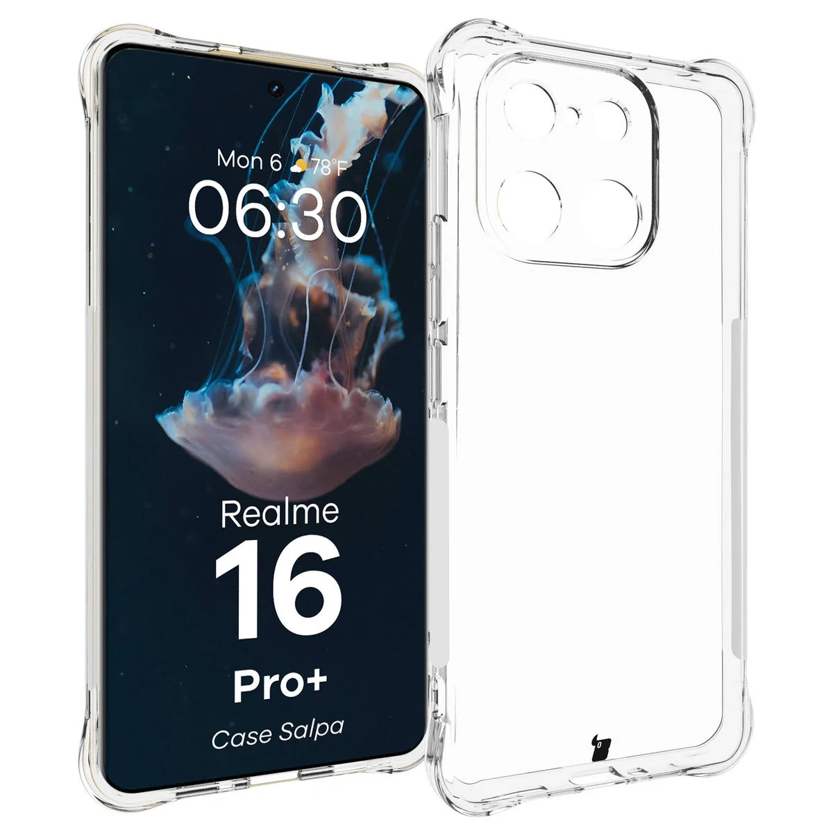 Flexible Handyhülle für Realme 16 Pro Plus 5G, Bizon Case Salpa, Transparent