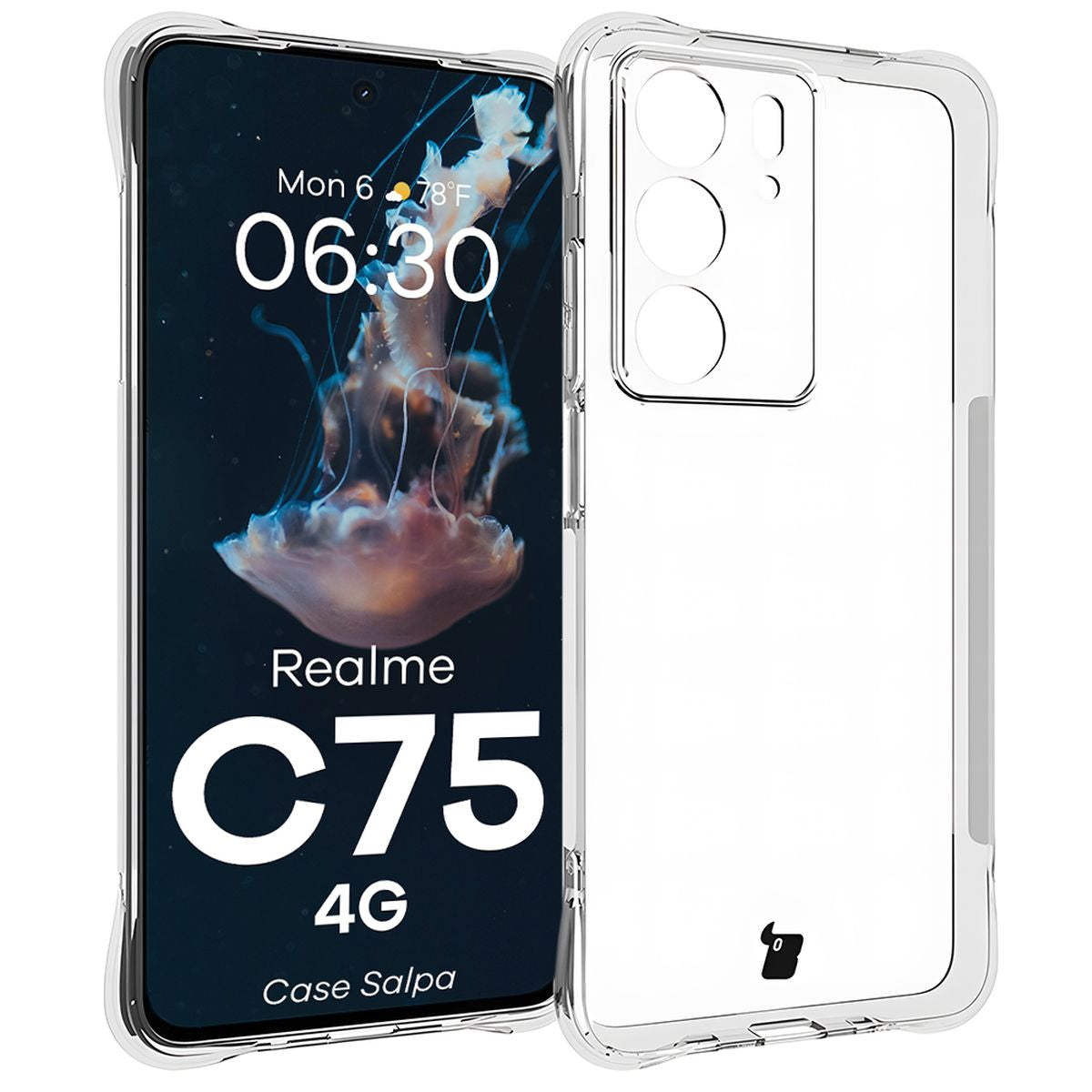 Flexible Handyhülle für Realme C75 4G, Bizon Case Salpa, Transparent