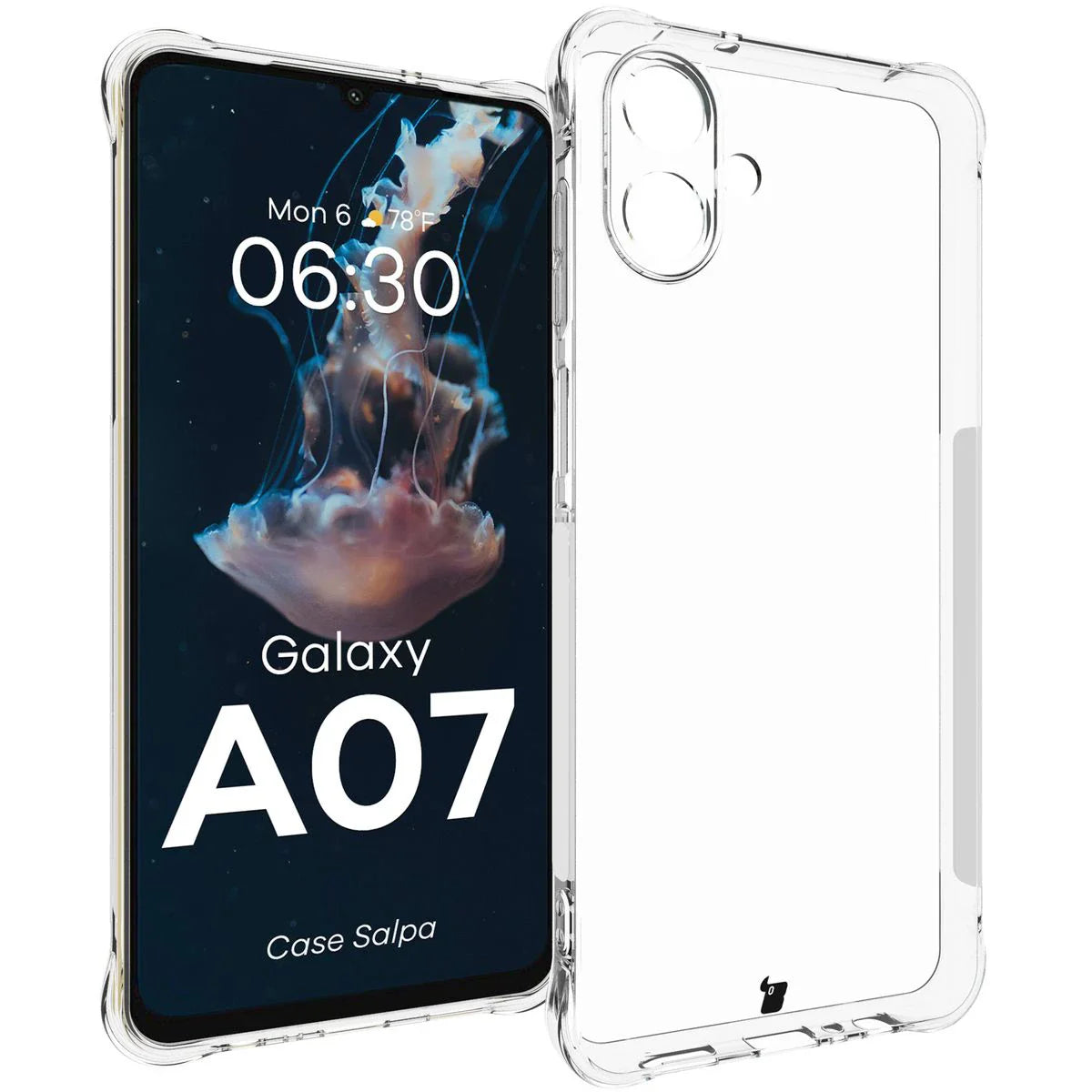 Flexible Handyhülle für Galaxy A07 4G, Bizon Case Salpa, Transparent