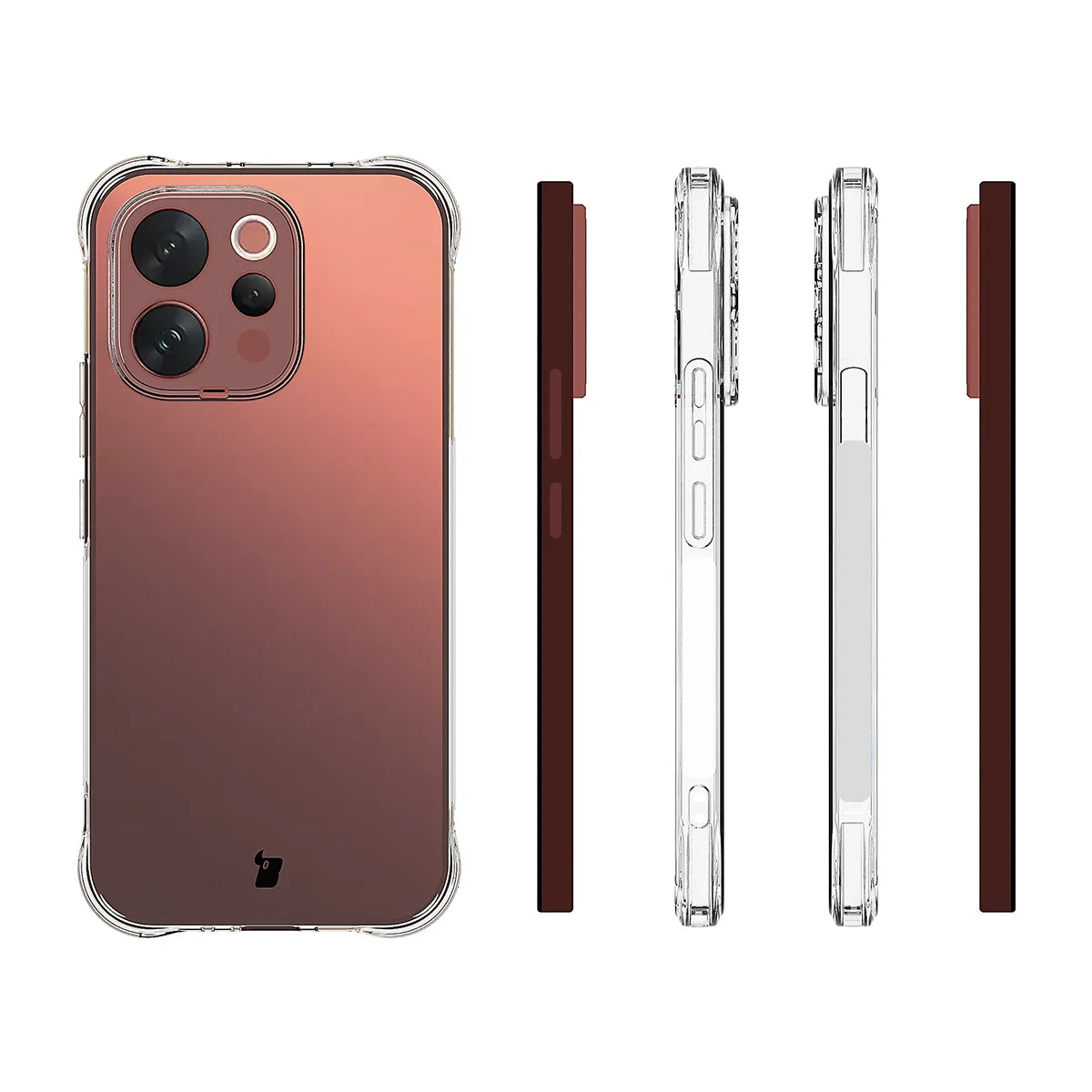 Flexible Handyhülle für Vivo V70 5G, Bizon Case Salpa, Transparent