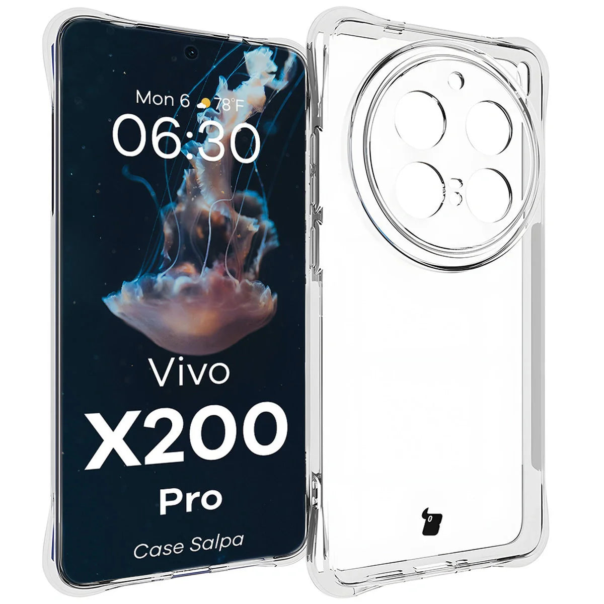 Flexible Handyhülle für Vivo X200 Pro, Bizon Case Salpa, Transparent