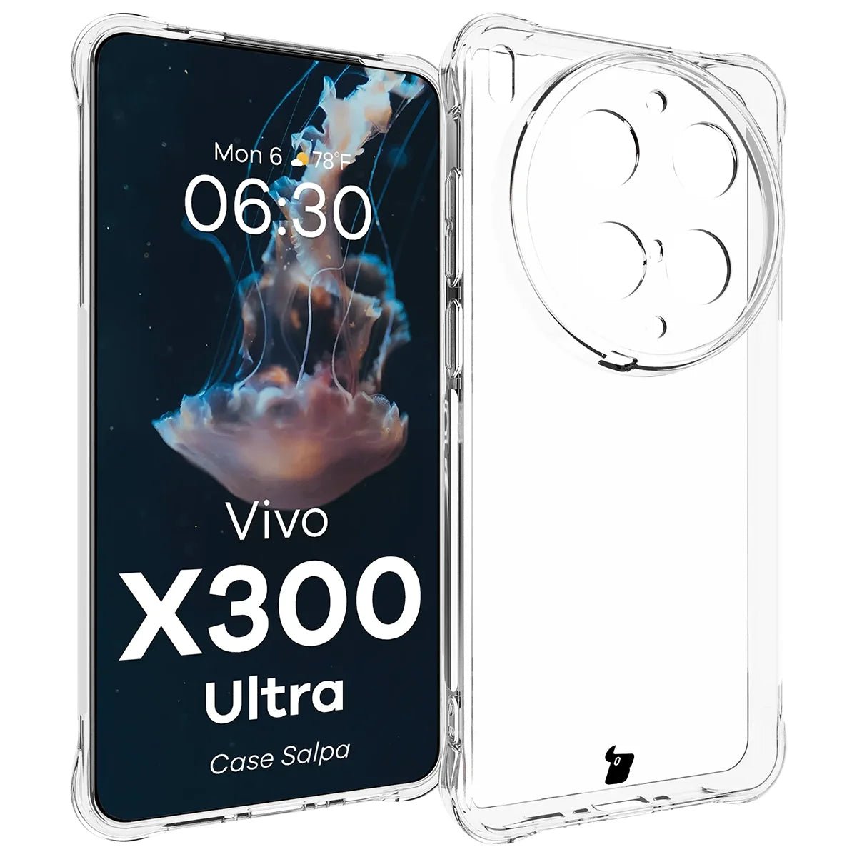 Flexible Handyhülle für Vivo X300 Ultra, Bizon Case Salpa, Transparent