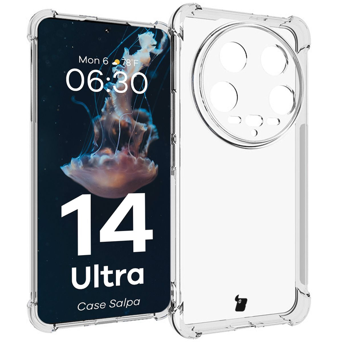 Schutzhülle für Xiaomi 14 Ultra, Bizon Case Salpa, Transparent