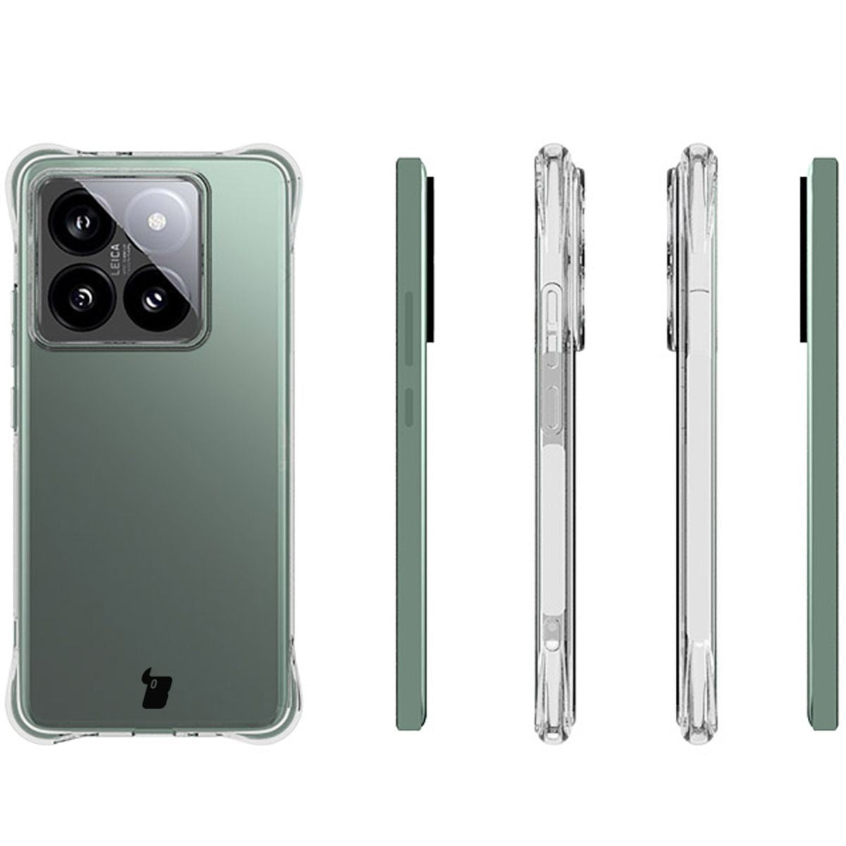 Flexible Handyhülle für Xiaomi 14T Pro, Bizon Case Salpa, Transparent