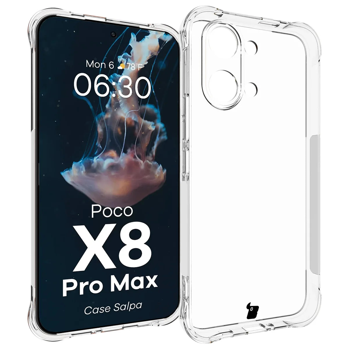 Flexible Handyhülle für Xiaomi POCO X8 Pro Max, Bizon Case Salpa, Transparent