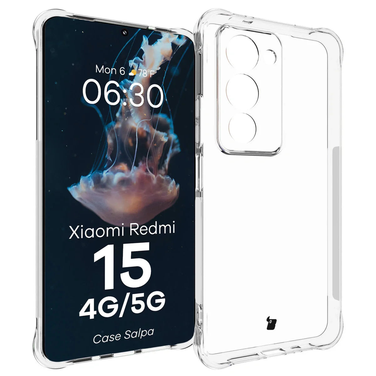 Flexible Handyhülle für Xiaomi Redmi 15 4G / 5G, Bizon Case Salpa, Transparent