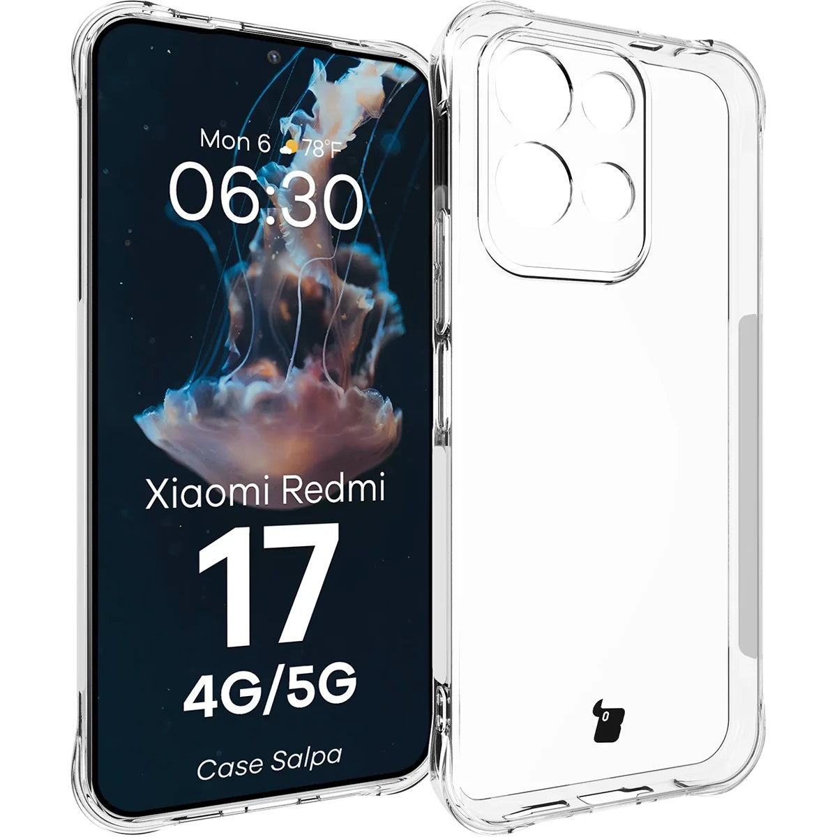 Flexible Handyhülle für Xiaomi Redmi 17 4G/5G, Bizon Case Salpa, Transparent (1/7)