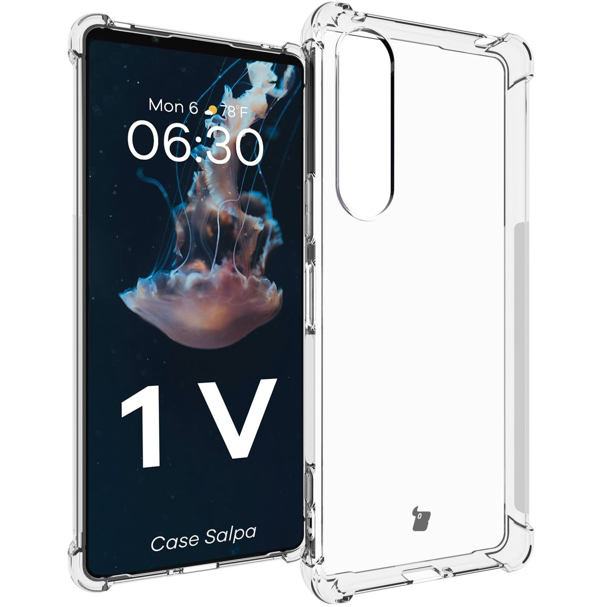 Flexible Schutzhülle für Sony Xperia 1 V, Bizon Case Salpa, Transparent
