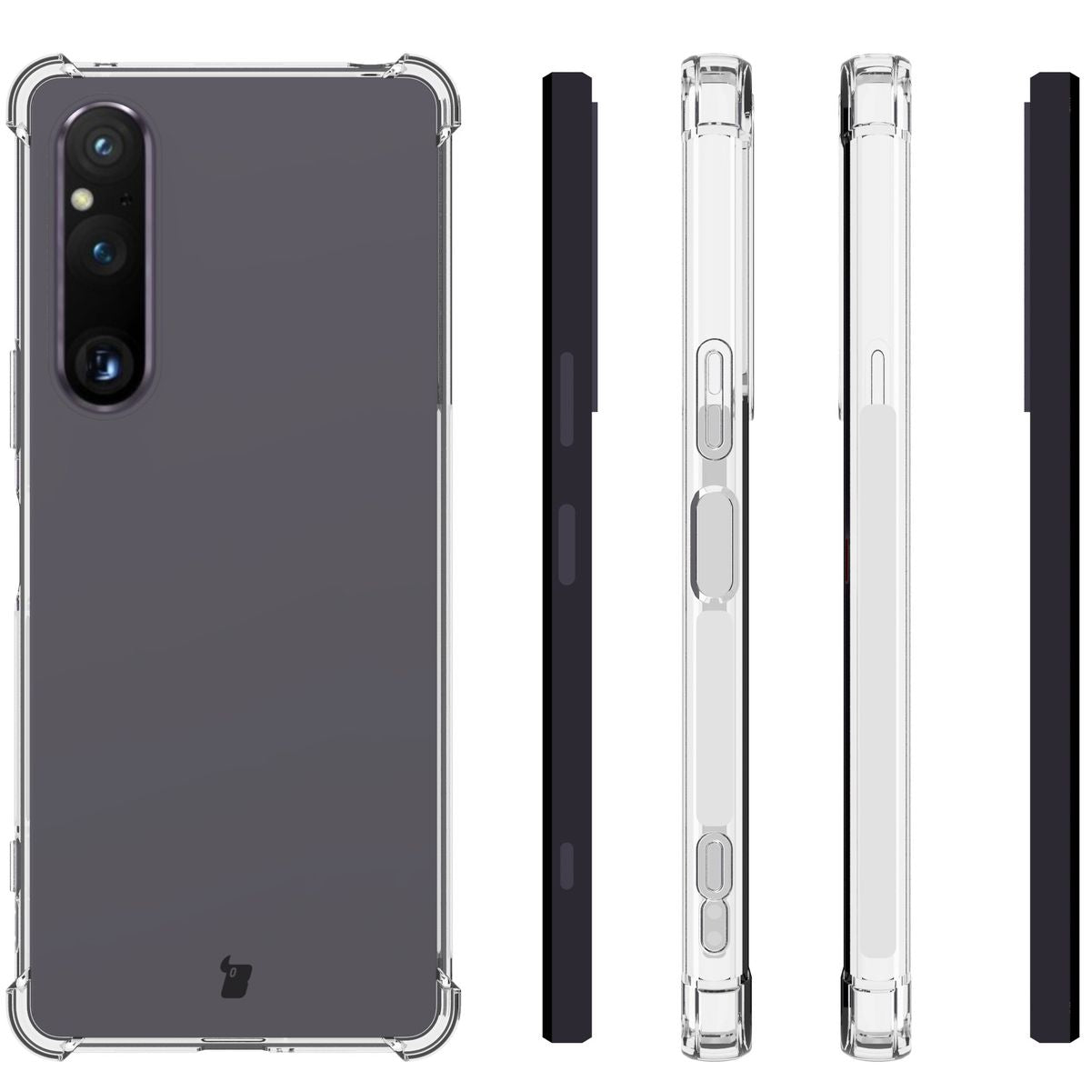 Flexible Schutzhülle für Sony Xperia 1 V, Bizon Case Salpa, Transparent
