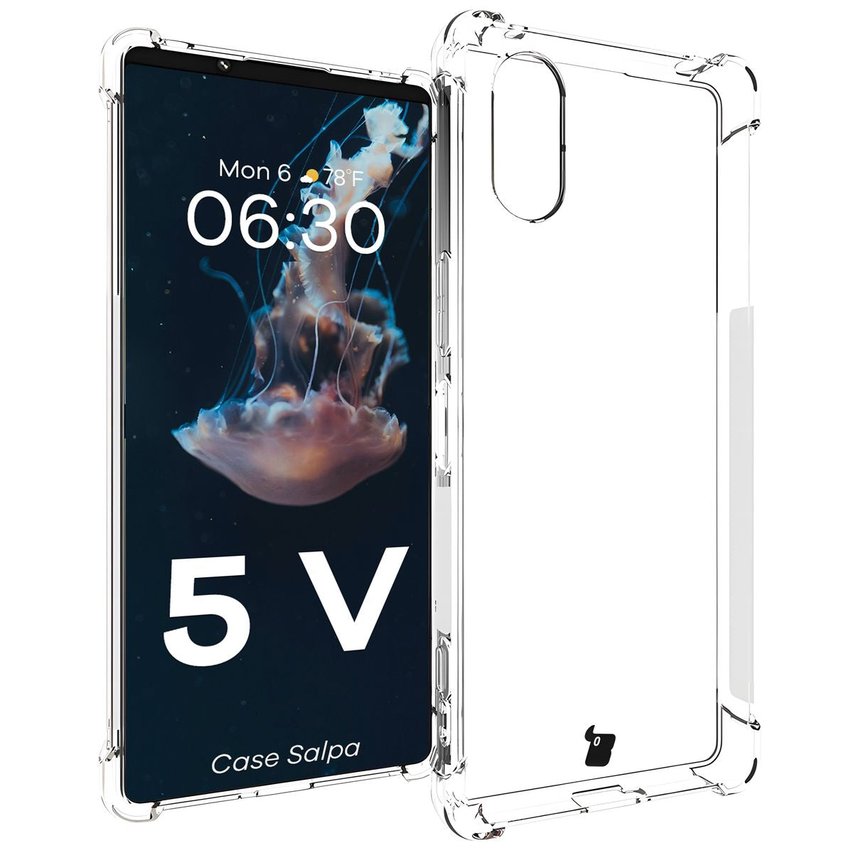 Flexible Schutzhülle für Sony Xperia 5 V, Bizon Case Salpa, Transparent