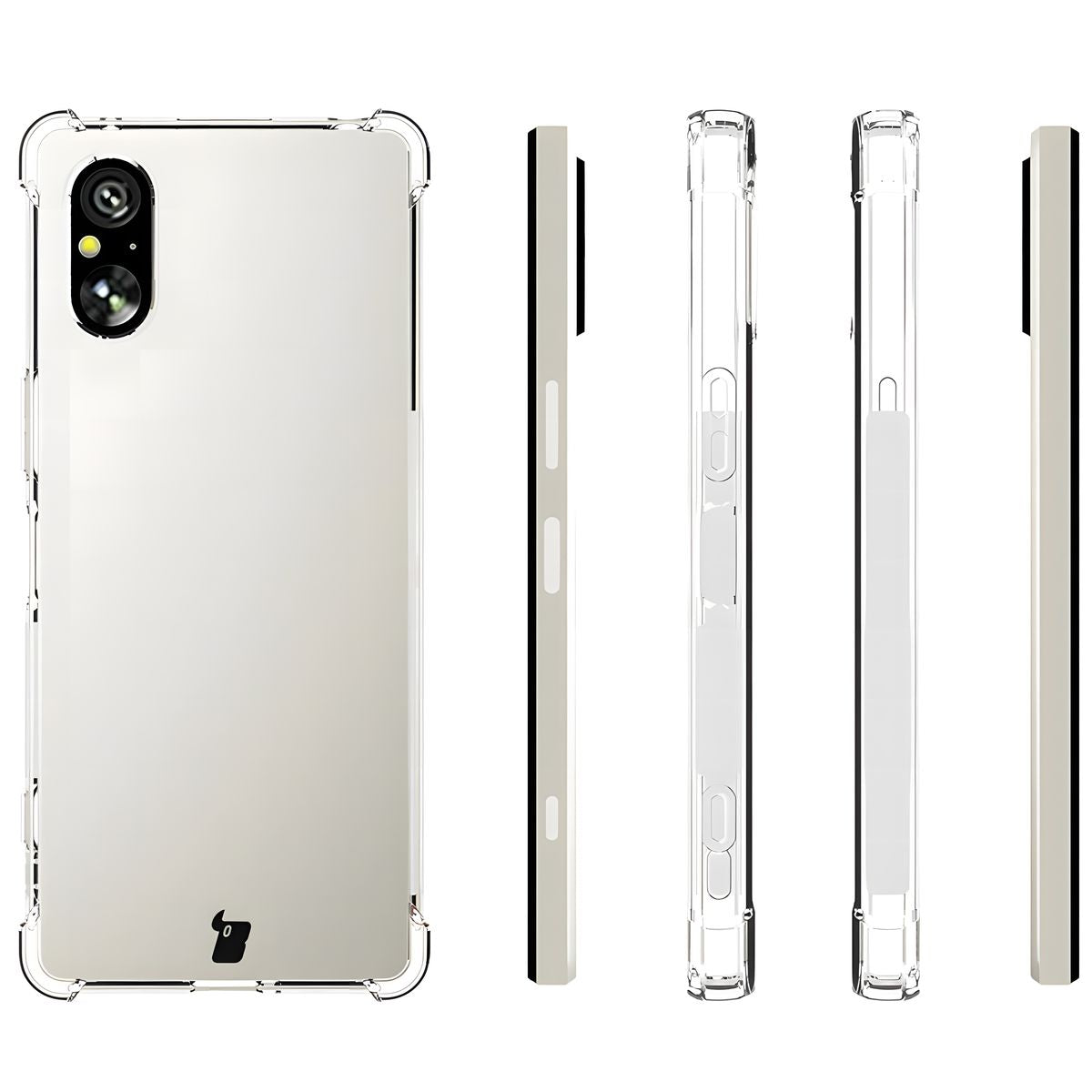 Flexible Schutzhülle für Sony Xperia 5 V, Bizon Case Salpa, Transparent