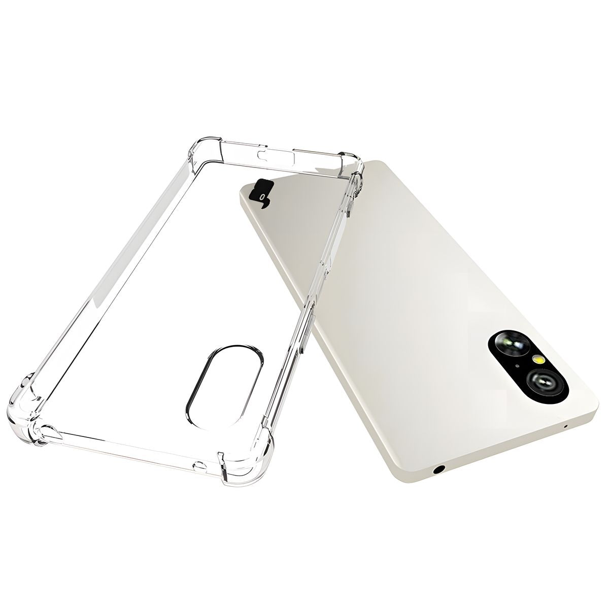 Flexible Schutzhülle für Sony Xperia 5 V, Bizon Case Salpa, Transparent