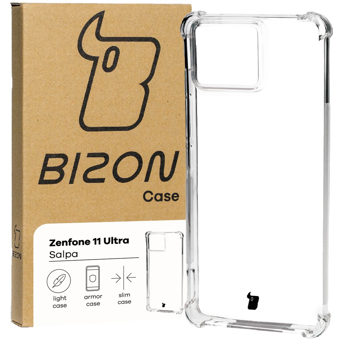 Schutzhülle für Asus Zenfone 11 Ultra, Bizon Case Salpa, Transparent