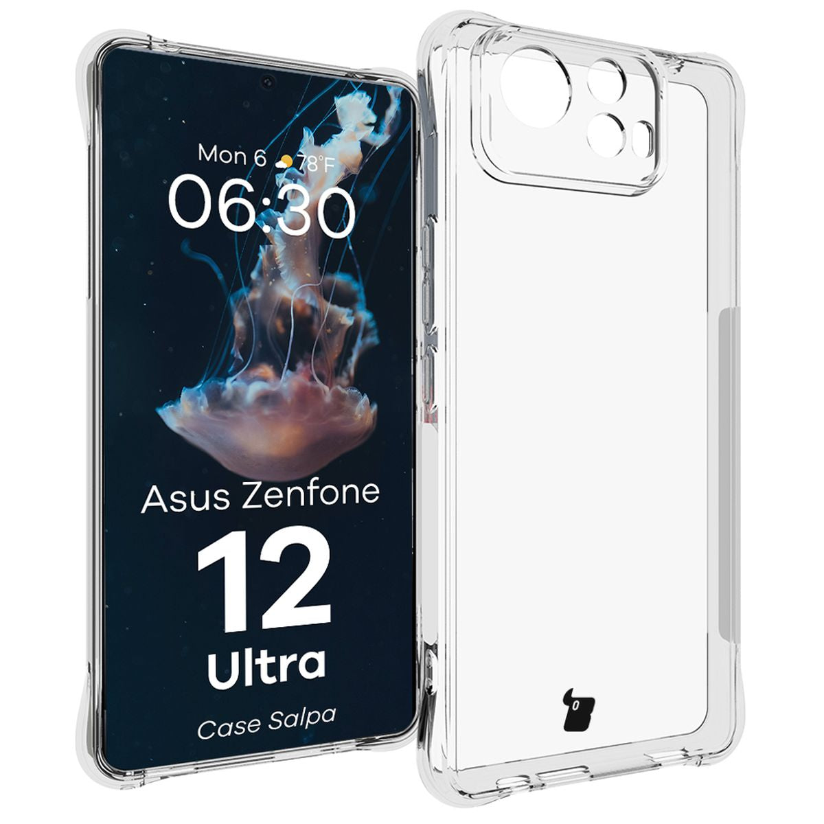 Flexible Handyhülle für Asus Zenfone 12 Ultra, Bizon Case Salpa, Transparent