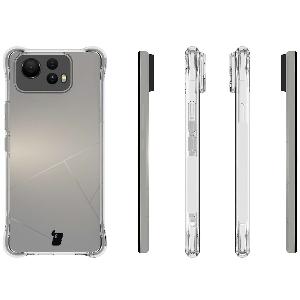 Flexible Handyhülle für Asus Zenfone 12 Ultra, Bizon Case Salpa, Transparent