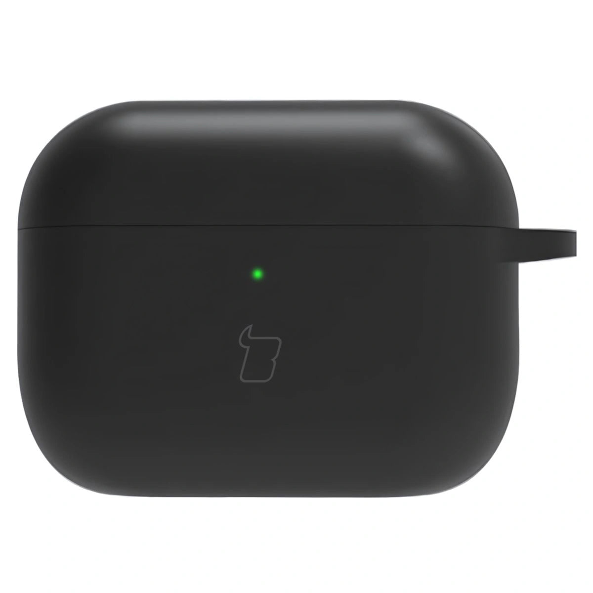 Silikonhülle mit Karabiner für AirPods Pro 3, Bizon Case Headphone Silicone, Schwarz